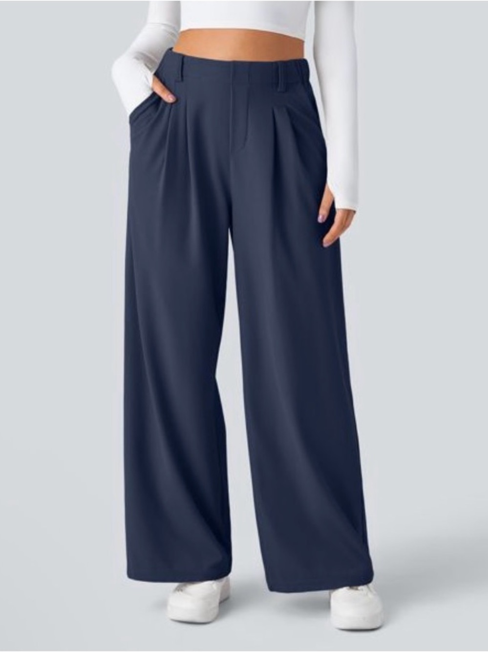 Halara waffle knit wide leg pants